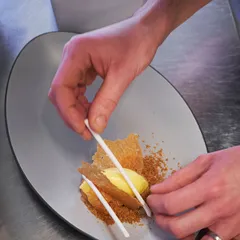 Блюдо «Экинокс» овальное керамика ,H=40,L=350,B=223мм серый, изображение 3