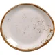 Тарелка «Крафт Вайт» пирожковая фарфор ,H=20,L=155,B=130мм белый,коричнев., Цвет: Белый, Длина (мм): 155, Ширина (мм): 130