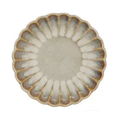 Тарелка «Астера» керамика D=105,H=22мм бежев.,перламутр.
