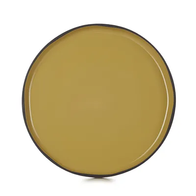 Тарелка «Карактэр» с высоким бортом керамика D=280,H=25мм желт.