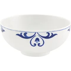 Salad bowl porcelain 0.54l D=14cm white,blue