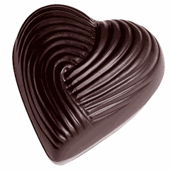 Mold for chocolate “Heart”[21pcs] polycarbonate ,H=11,L=35,B=33mm