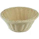Корзина для хлеба плетеная полиротанг D=230,H=75мм бежев.