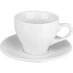 Чайная пара «Коллаж» фарфор 135мл D=77/130мм белый, изображение 2