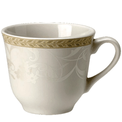 Tea cup “Antoinette”  porcelain  228 ml  white, olive.