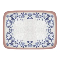 Блюдо сервировочное «Виенто» прямоугольное фарфор ,L=23,B=16см белый,синий