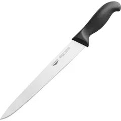 Knife for slicing meat  stainless steel, plastic , L=435/300, B=30mm  black, metal.