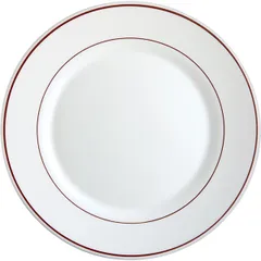 Тарелка «Бордо» мелкая стекло D=19,5см белый,красный
