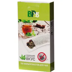 Фильтр-пакеты д/чая разм.L[100шт] бумага ,L=18,B=9см