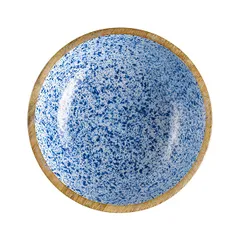 Салатник «Манго» дерево 1,1л D=240,H=75мм голуб.,коричнев., изображение 3