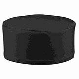 Шапочка поварская размер M полиэстер,хлопок черный