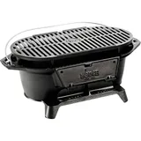 Жаровня-гриль переносная чугун ,H=20,L=49,B=27см черный