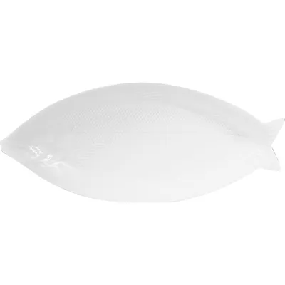 Блюдо «Кунстверк» рыба фарфор ,H=31,L=440,B=190мм белый