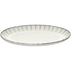 Тарелка «Инку» овальная керамика ,H=17,L=250,B=175мм белый