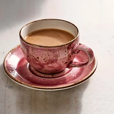 Чашка чайная «Крафт Распберри» фарфор 228мл D=9,H=6см розов., изображение 4