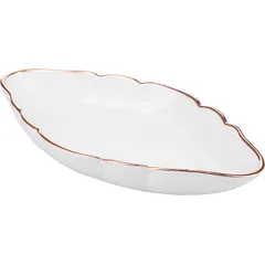 Селедочница фарфор ,L=170,B=88мм белый,золотой, изображение 3