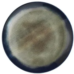 Тарелка «Нанокрем Дарк Блю» мелкая фарфор D=32,H=3см тем.син.,зелен.