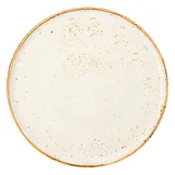 Тарелка «Крафт Вайт» с бортом фарфор D=285,H=13мм белый,коричнев.