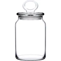 Round jar with lid “Kitchen Slim”  glass  0.86 l  D=80, H=193mm  clear.