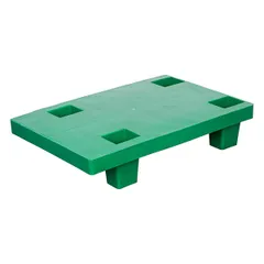 Паллет сплошной на ножках полипроп. ,H=13,L=60,B=40см зелен.