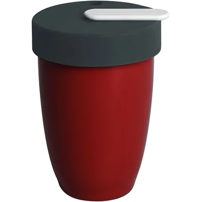 Кружка с двойной стенкой фарфор 250мл красный, Цвет: Красный