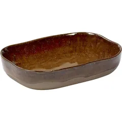 Dish “Mercy” deep No. 7  sandstone , H=30, L=145, B=105mm  brown.