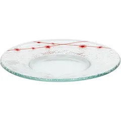 Тарелка «Пирл» мелкая стекло D=145,H=15мм прозр.,красный, изображение 2