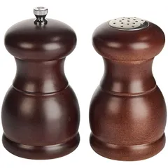 Набор мельниц для специй с солонкой дерево,металл ,H=117,L=110,B=56мм коричнев.,серебрян.