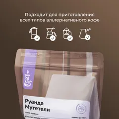 Кофе в зернах «Руанда Мутетели» с азотом для фильтра (Арабика 100%) 250 г, изображение 3