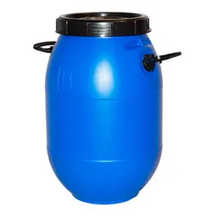 Бочка с винтовой крышкой, с вкладышем внутри, с усиленными ручками полиэтилен,металл 50л D=38,H=59,5