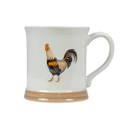 Кружка «Луга» Петух керамика 410мл D=9,H=10см белый,разноцветн.