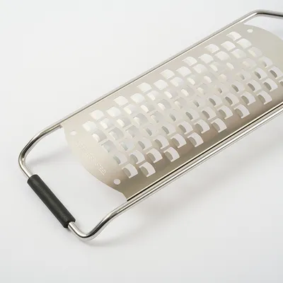 Терка с ручкой сталь нерж.,пластик ,L=315/138,B=65мм металлич.,черный, изображение 2