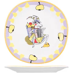 Plate “Baby Lisa” small  porcelain  D=23.5 cm  white