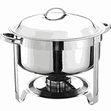 Мармит круглый с горелкой сталь нерж. 7,5л D=34,H=34см