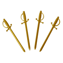 Шпажки для канапе L=7см[300шт] пластик ,H=19,L=7,B=2см золотой