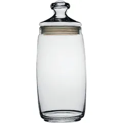 Round jar with a lid “Cheshnya”  glass  1.5 l  D=94, H=200mm  clear.
