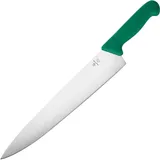 Нож поварской «Шефс» сталь нерж.,пластик ,L=43/30,B=6см зелен.