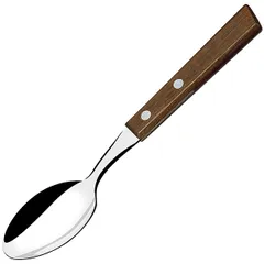 Table spoon with wooden handle [3 pcs]  steel, wood , L=19/6, B=1cm  metal.