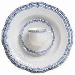 Plate “Opera Aida” small  porcelain  D=26cm  white, blue