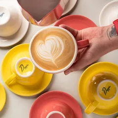 Чашка кофейная «Пур-Амор» фарфор 200мл D=97/50,H=60,L=125мм кораллов.,белый, изображение 3