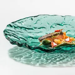 Салатник «Море» стекло D=24,H=4см зелен., изображение 4