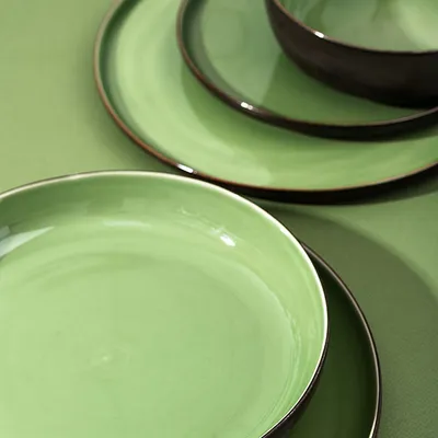 Тарелка «Сейдж» фарфор D=27см зелен.,бронз., Диаметр (мм): 270, изображение 9