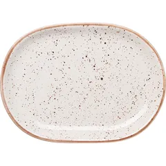 Dish “Punto Bianca” oval  porcelain ,H=25,L=300,B=220mm white,black