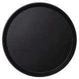 Поднос «Камтрид» прорезиненный круглый стеклопласт. D=35,5см черный