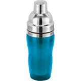 Шейкер европейский сталь нерж.,винил 0,55л D=85,H=245мм синий,серебрист.