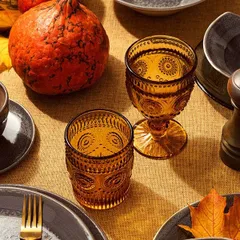 Бокал для вина стекло 220мл D=85,H=144мм амбер, изображение 2