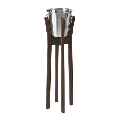 Подставка для ведра для шампанского «Доп» дуб ,H=77см тем.дерево, изображение 2