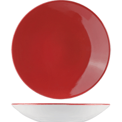 Salad bowl “Firenza red”  porcelain  260ml  D=153, H=25mm  red, white