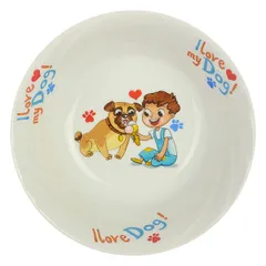 Салатник «Мой любимый пес» детский фарфор 360мл белый, изображение 2