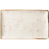 Блюдо «Крафт Вайт» прямоугольное фарфор ,H=24,L=270,B=168мм белый,коричнев.